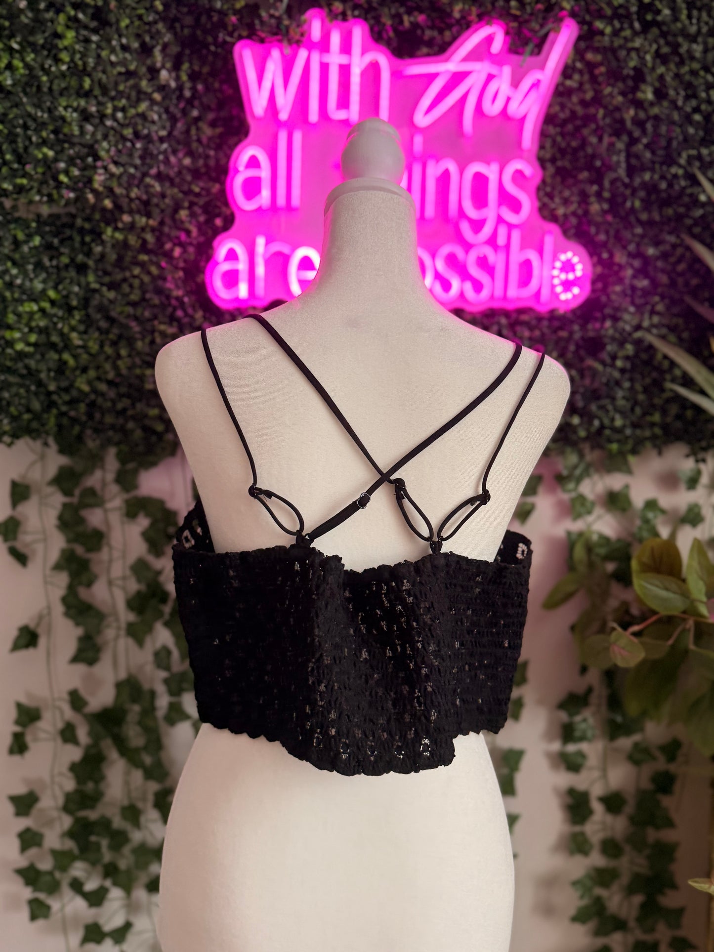 Honey Belle Bralette Black