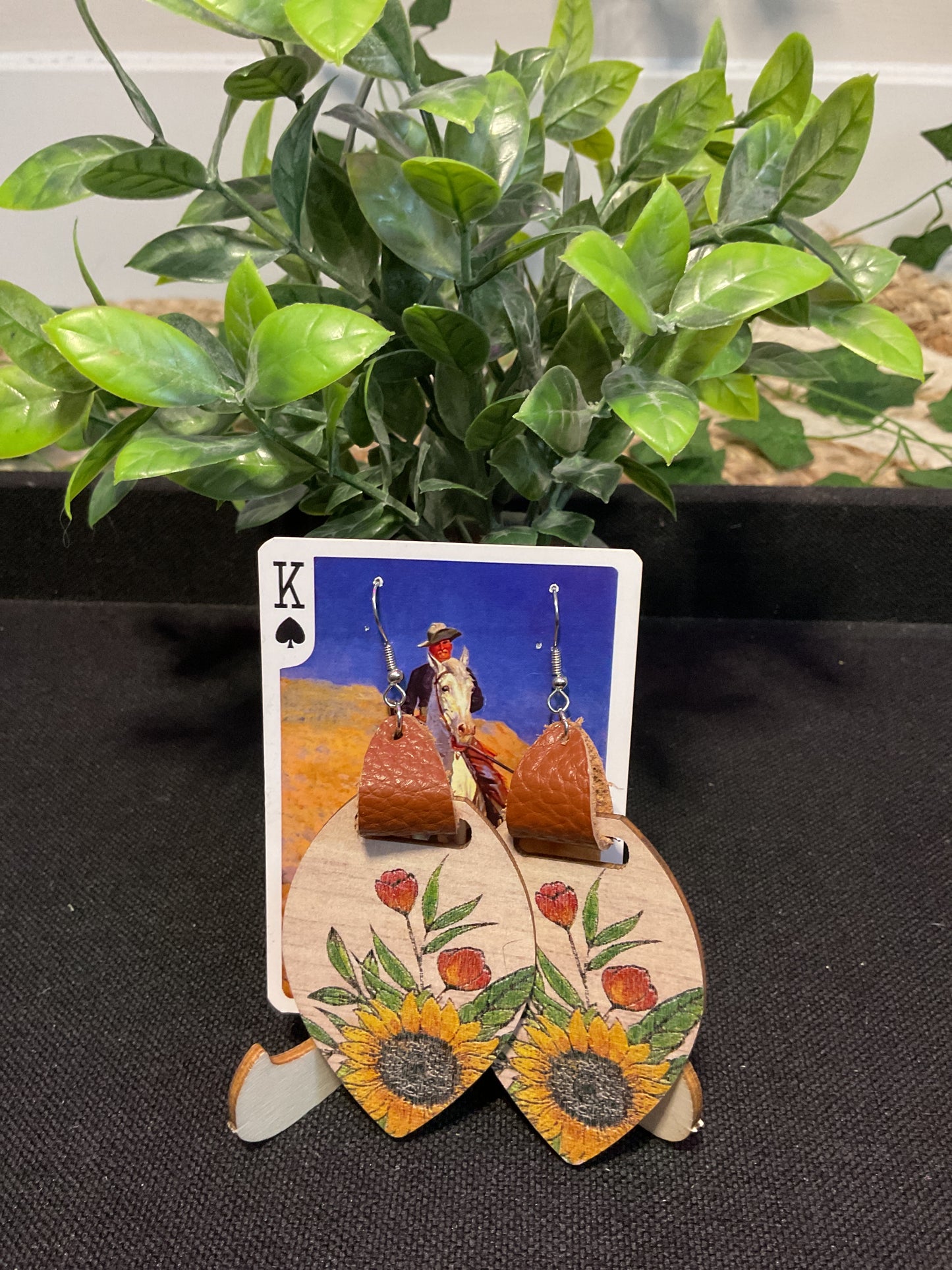 Western Wood Earrings