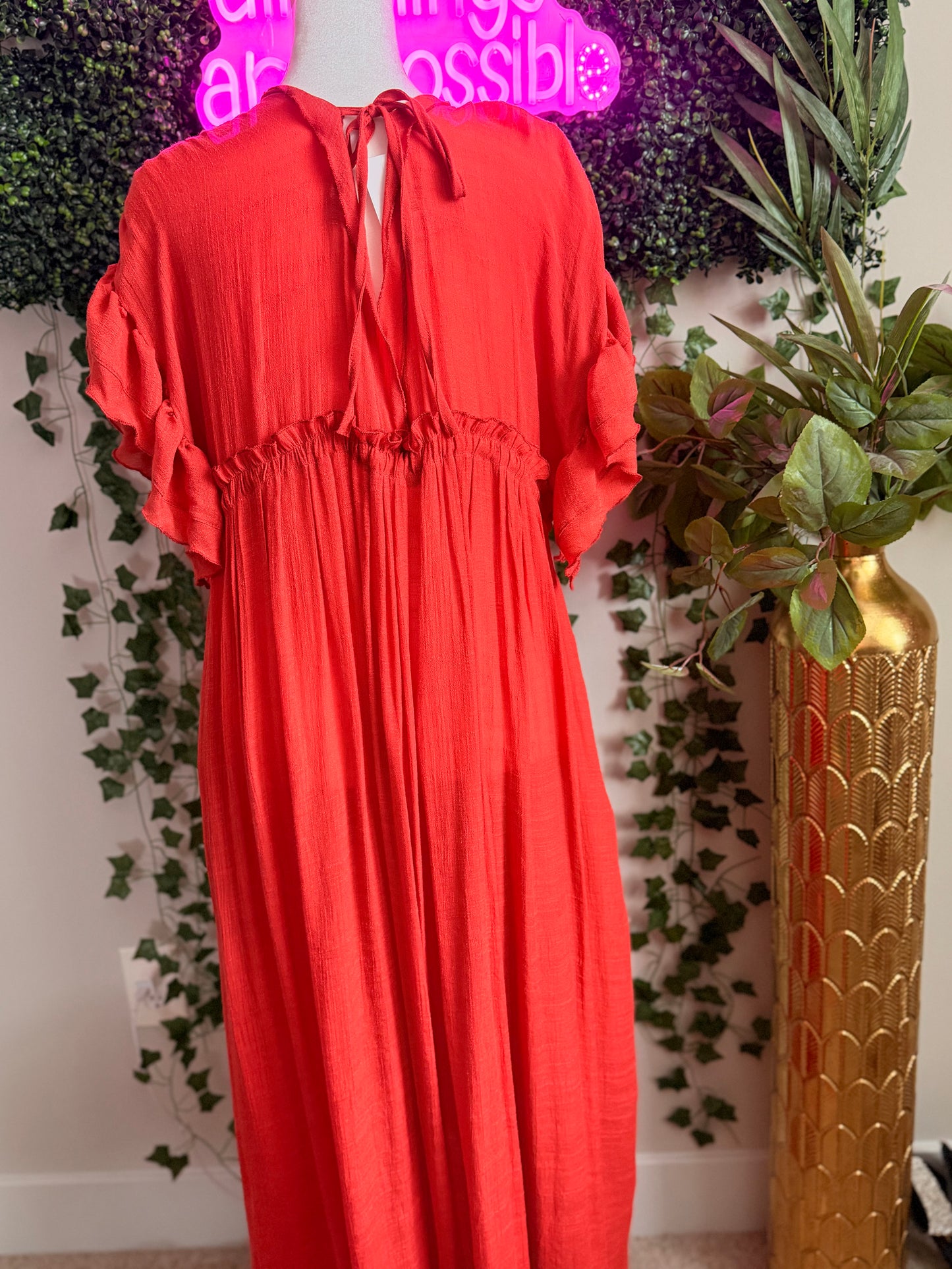 Bonnaroo Babe Dress Red