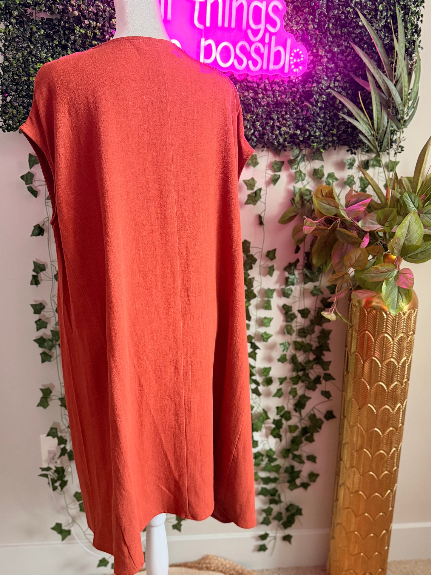 Skipping Out In Clay Dress