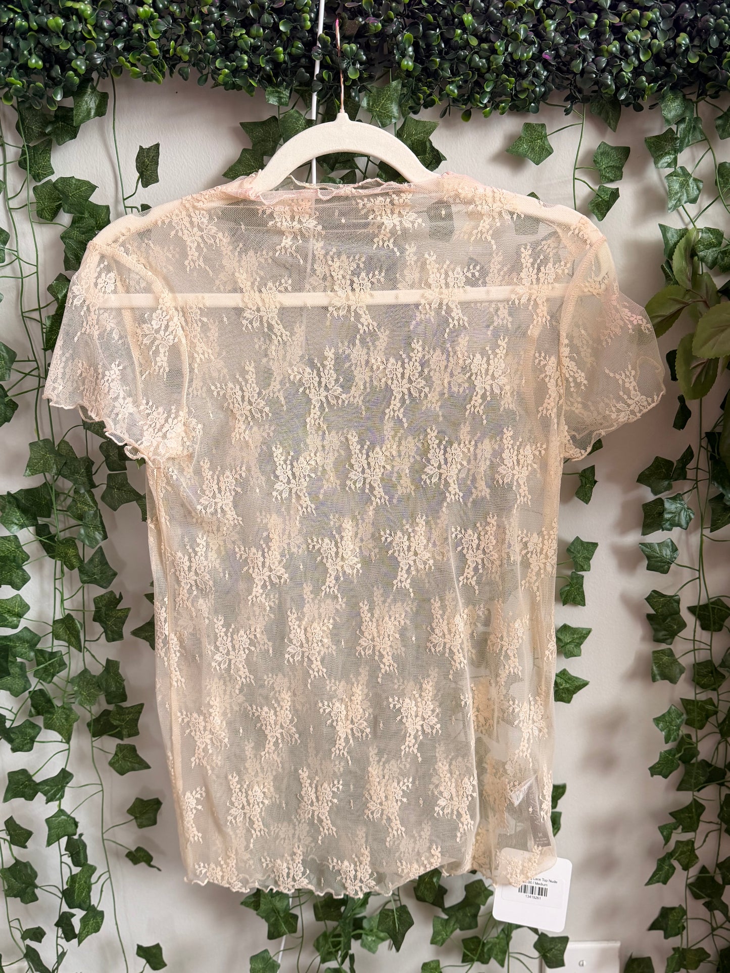 Just Looking Lace Top Nude
