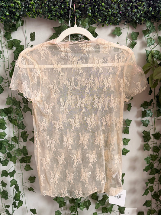 Just Looking Lace Top Nude