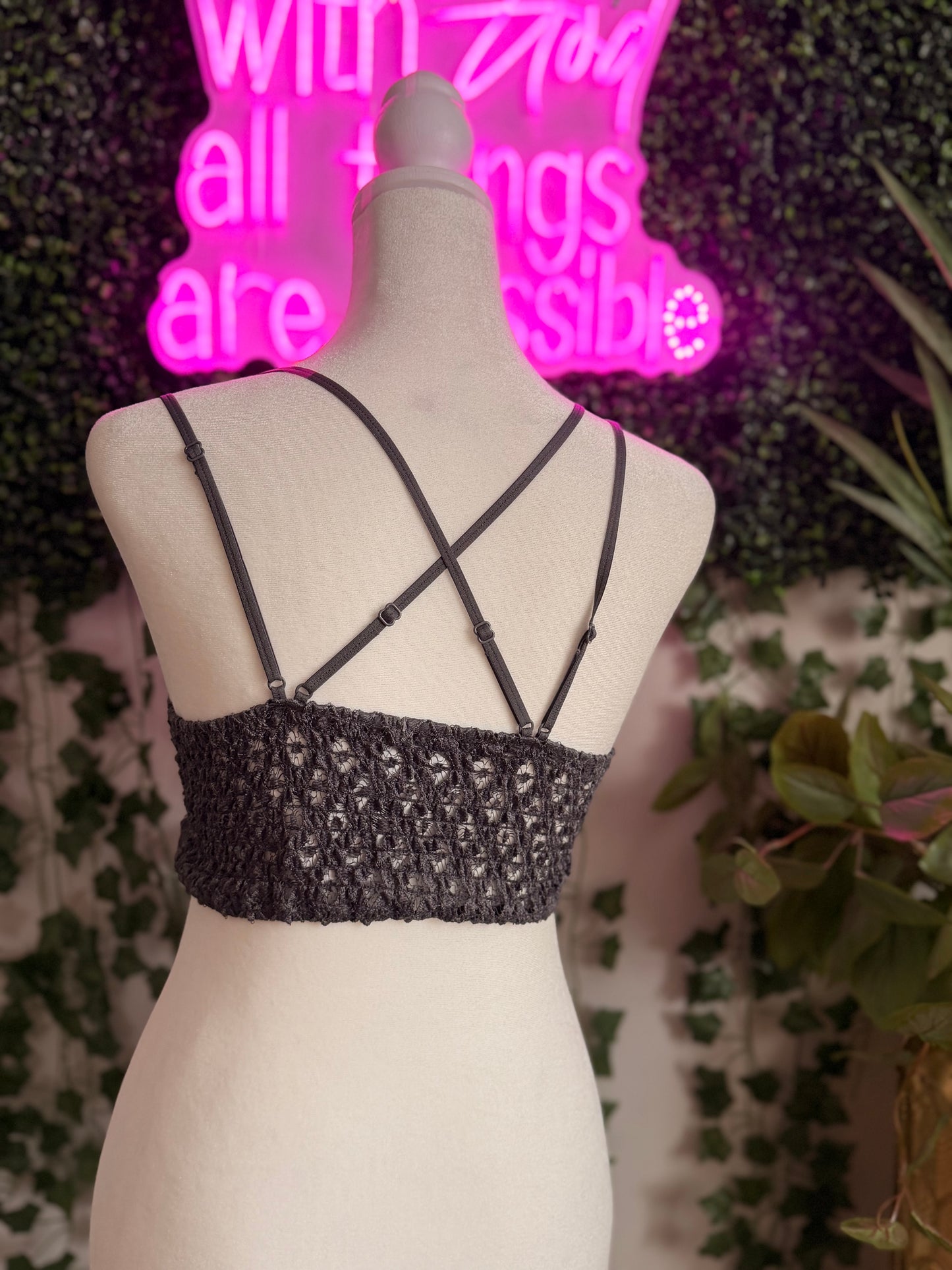 Honey Belle Bralette Charcoal
