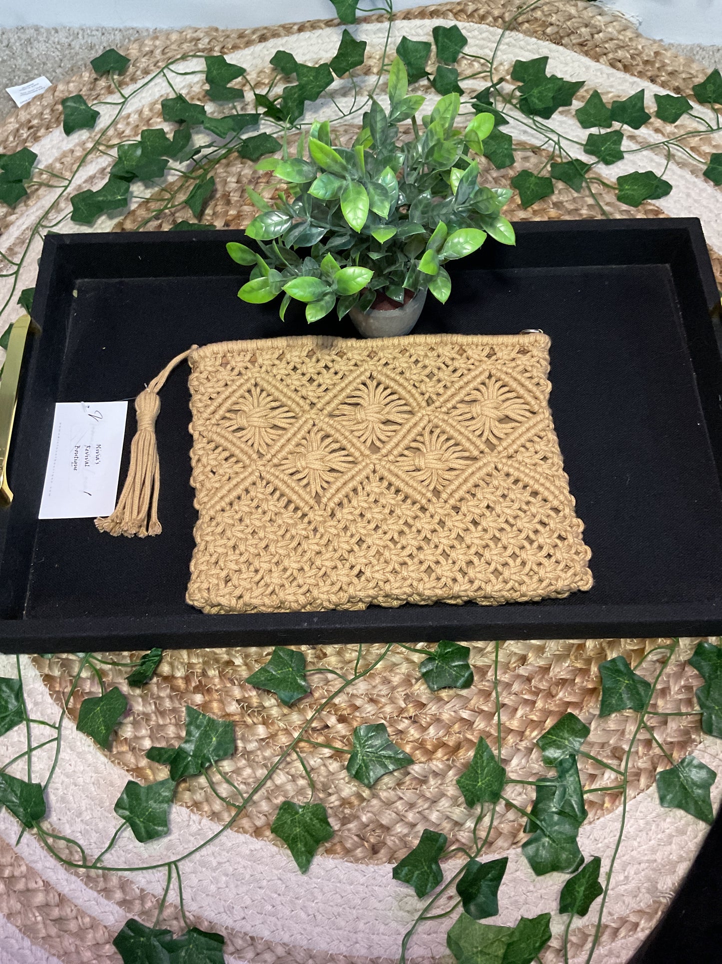 Tassel Clutch Natural