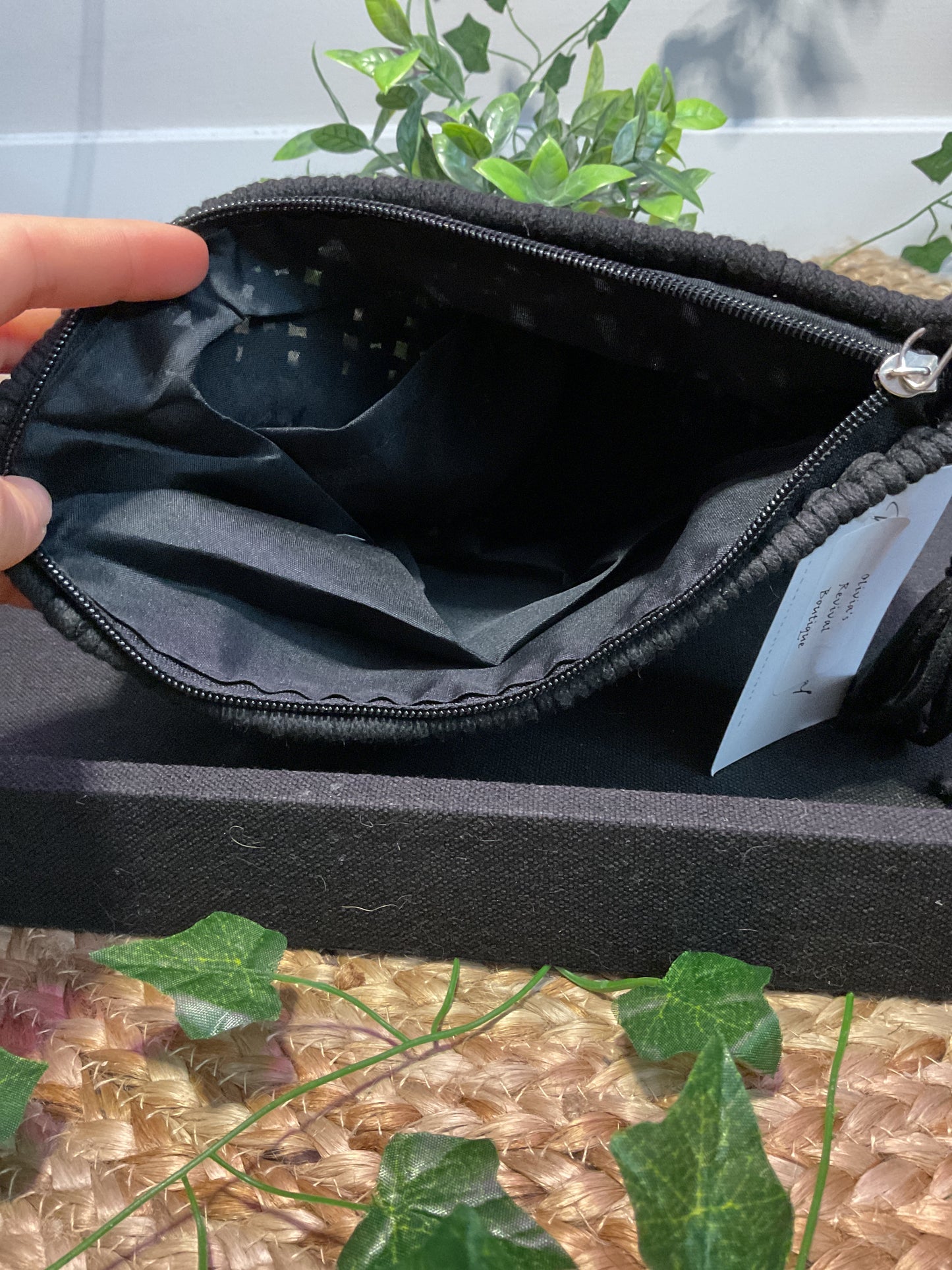 Tassel Clutch Black