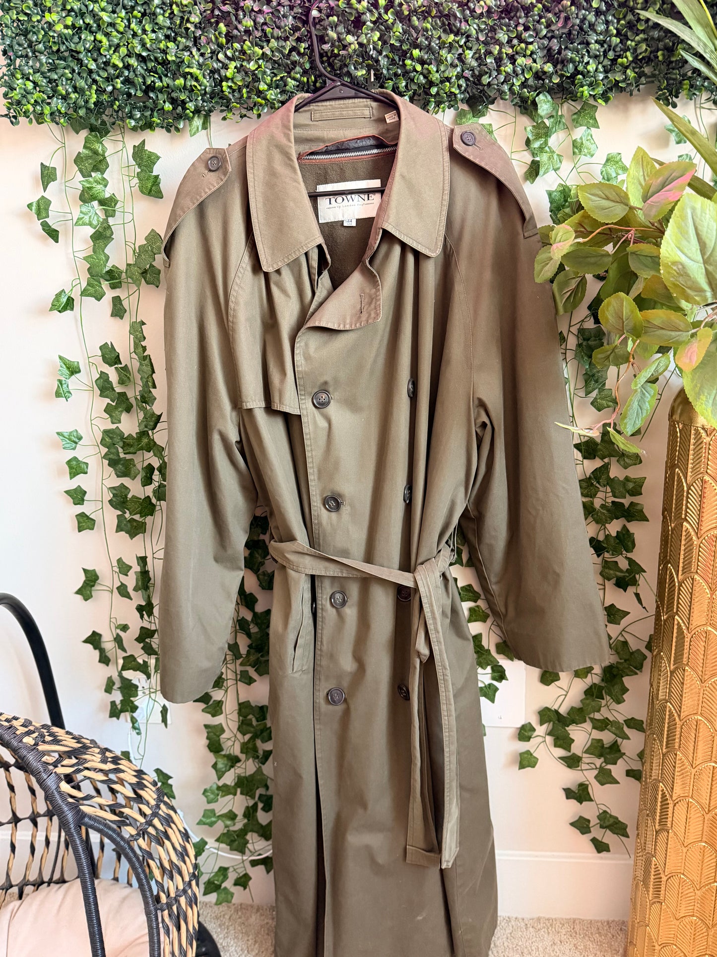 Towne London Fog Long Trenchcoat GW