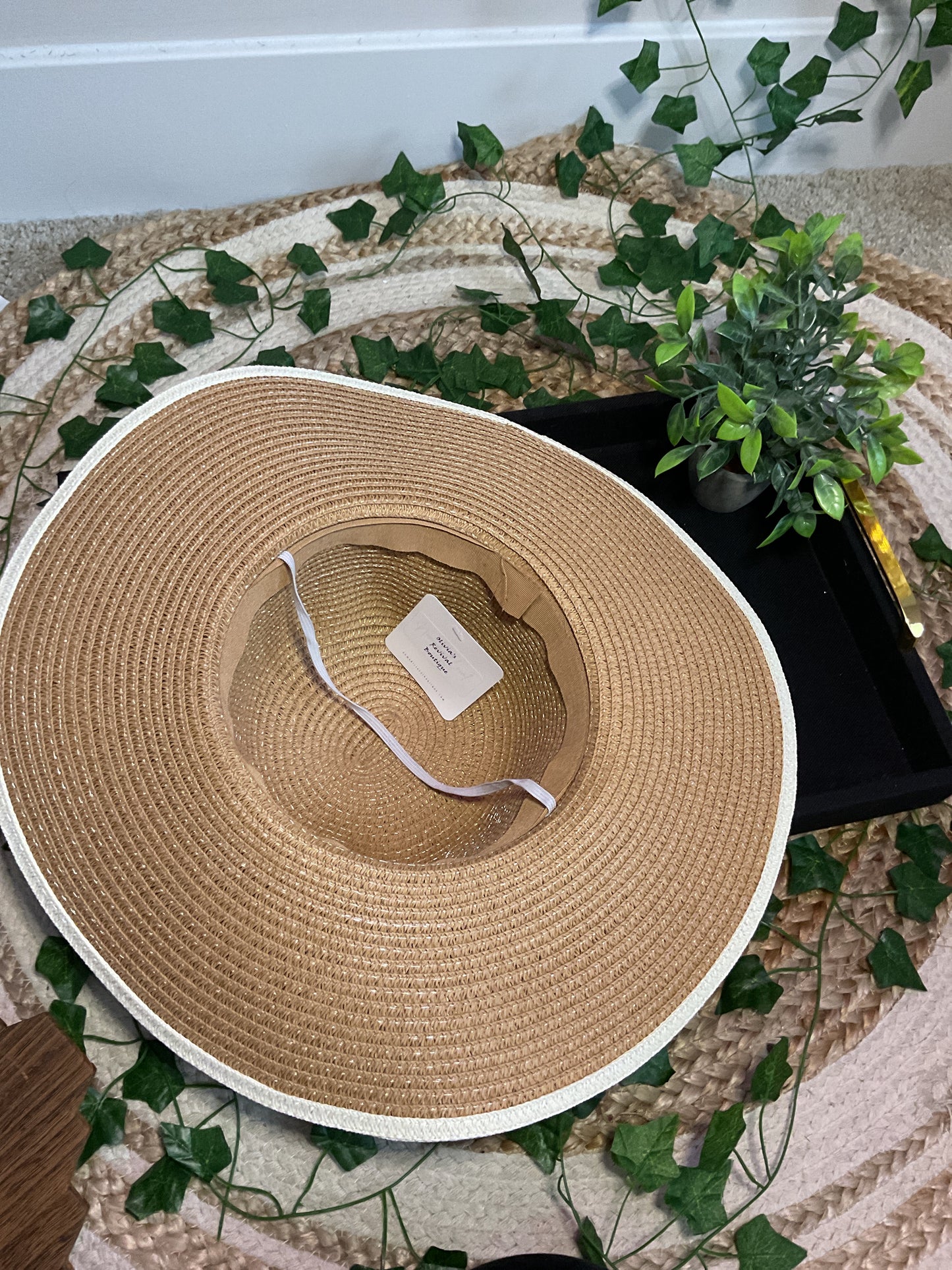 Big Sunflower Trim Floppy Hat