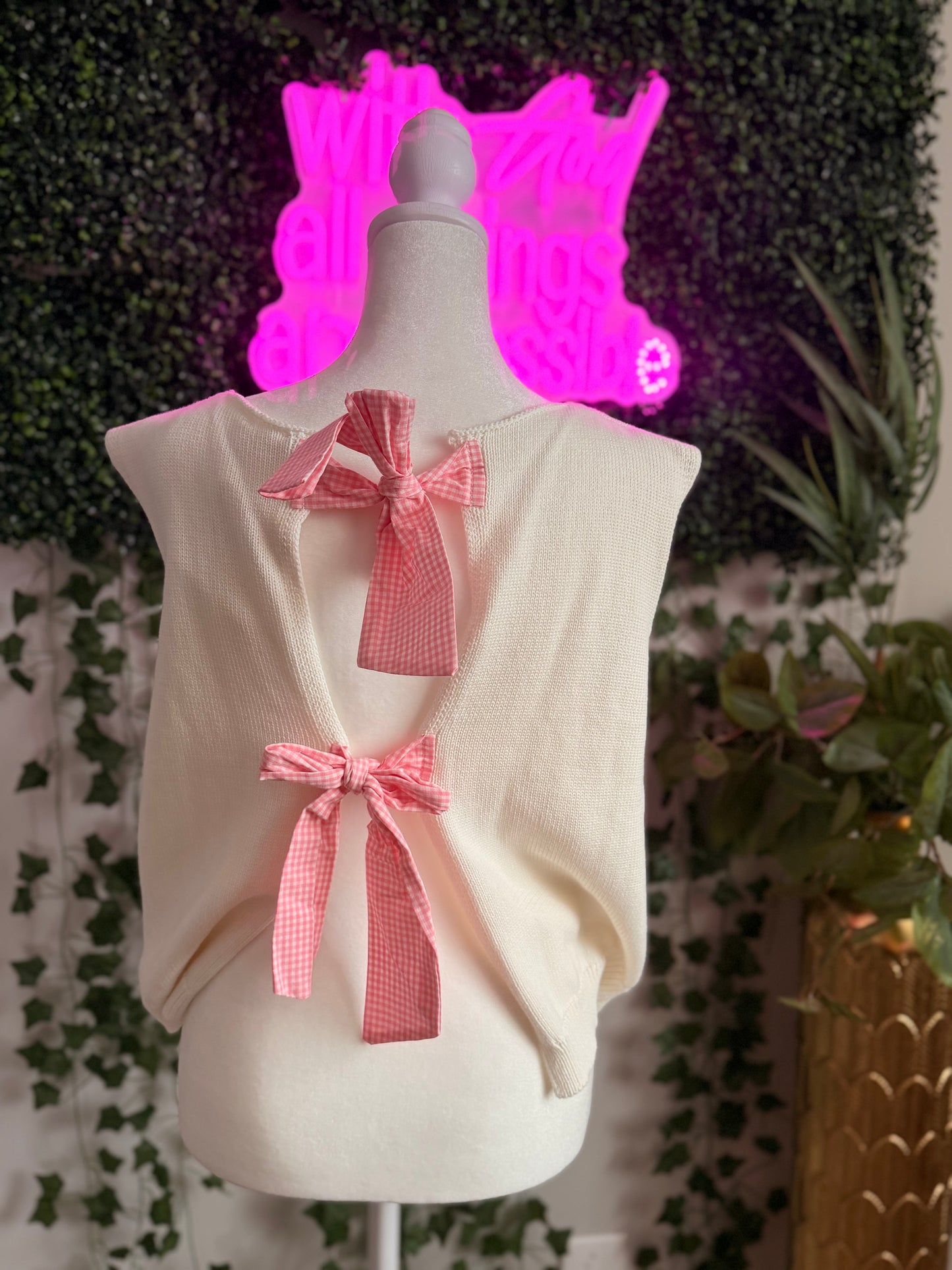 Dolly Bow Back Sweater