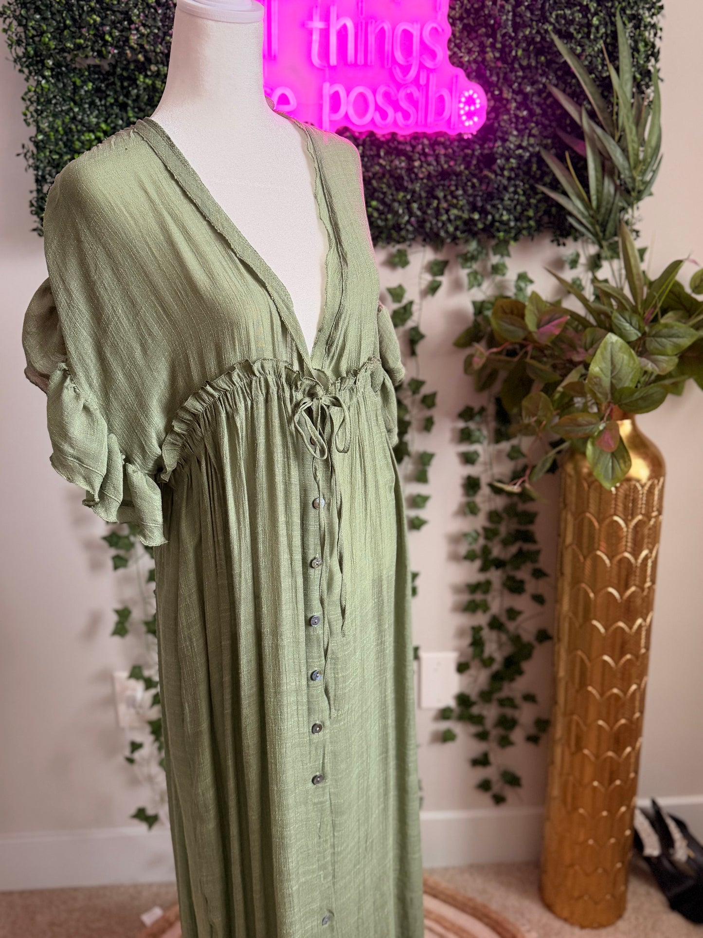 Bonnaroo Babe Dress Green