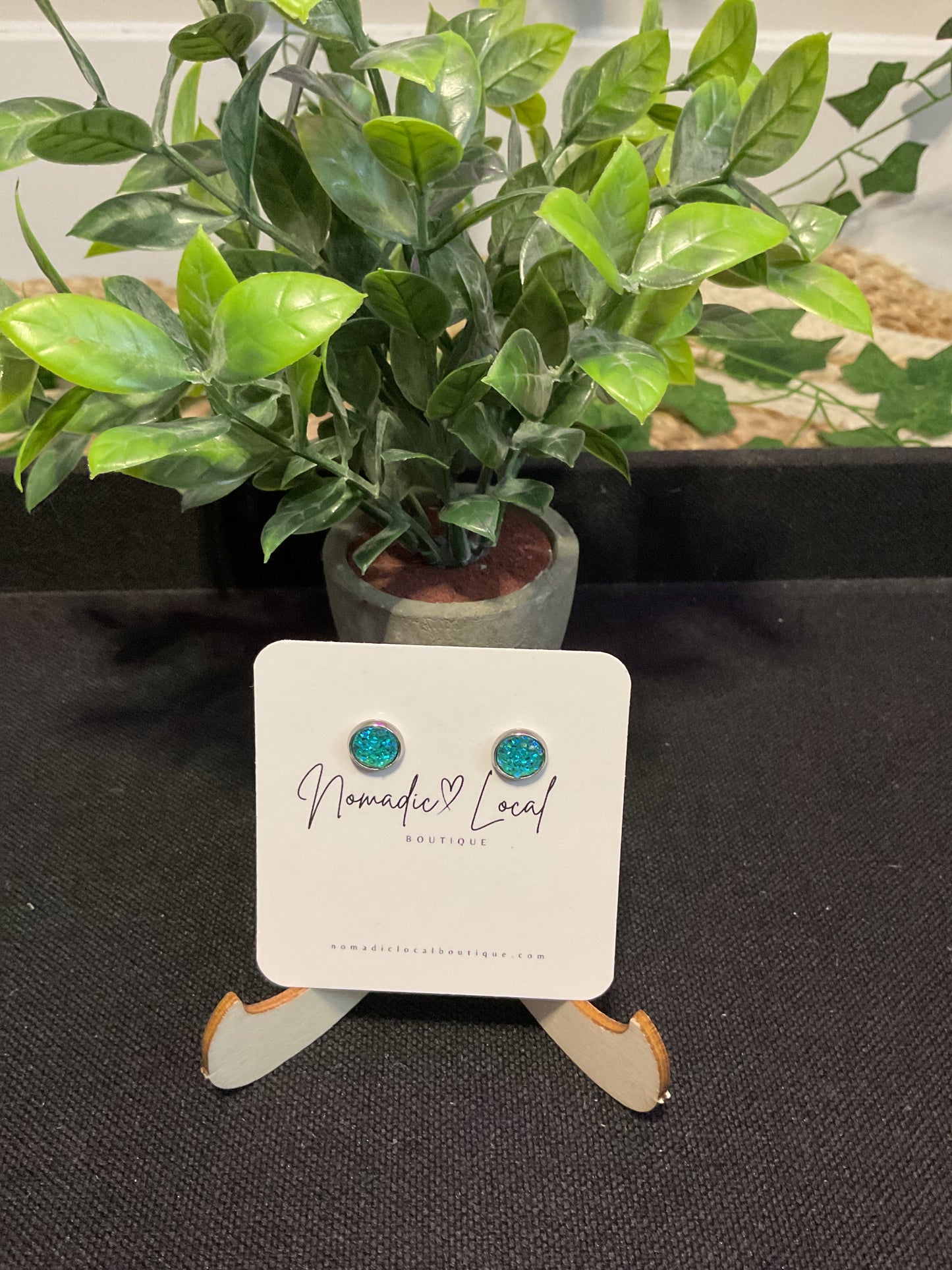 Druzy Stone Stud Earrings