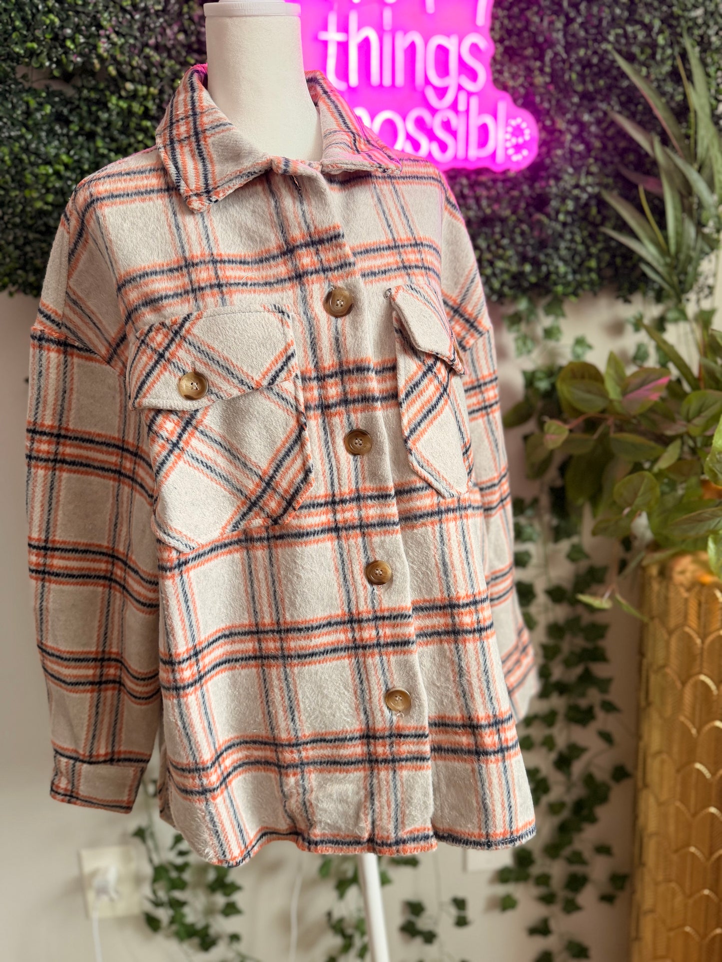 Pumpkin Patch Plaid Jacket