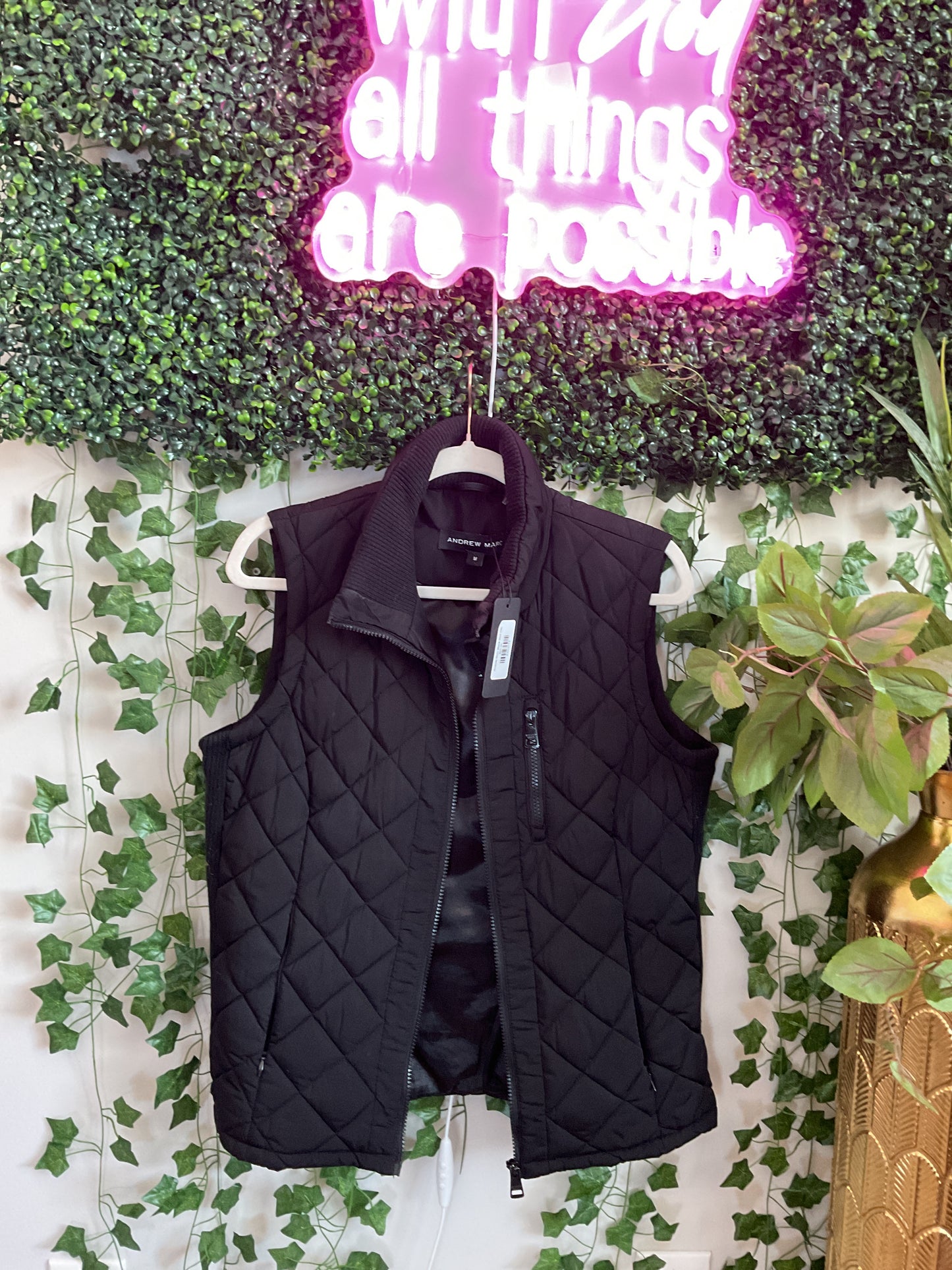 Andrew Marc Black Vest GW