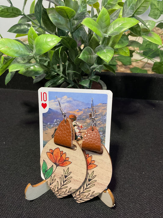Western Wood Earrings