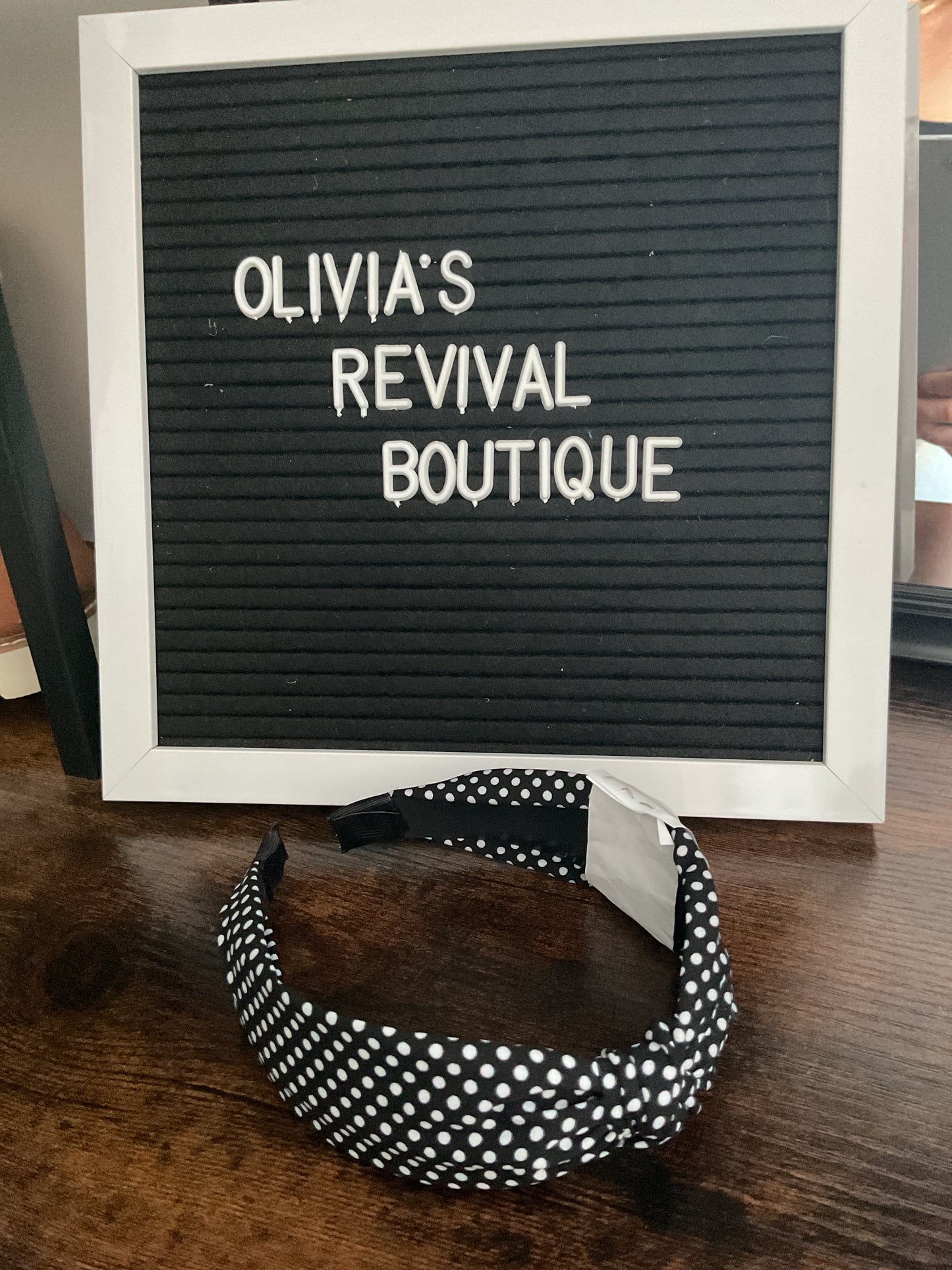 Polka Dot Knotted Headband