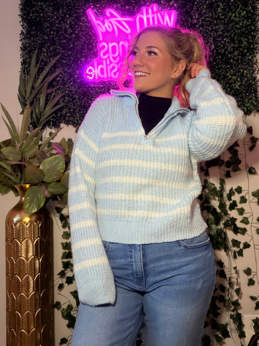 Blue Powder Stripe Sweater GW