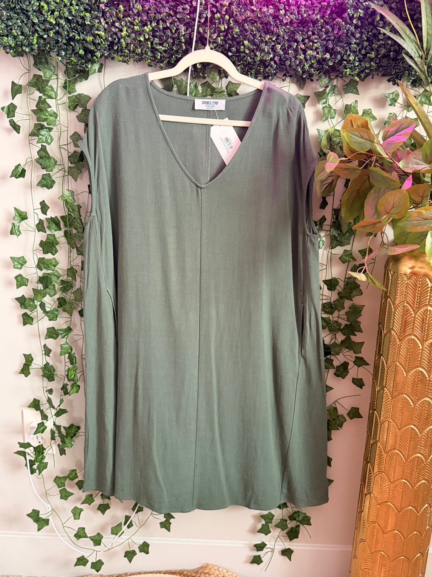 Skipping Out In Green Dress