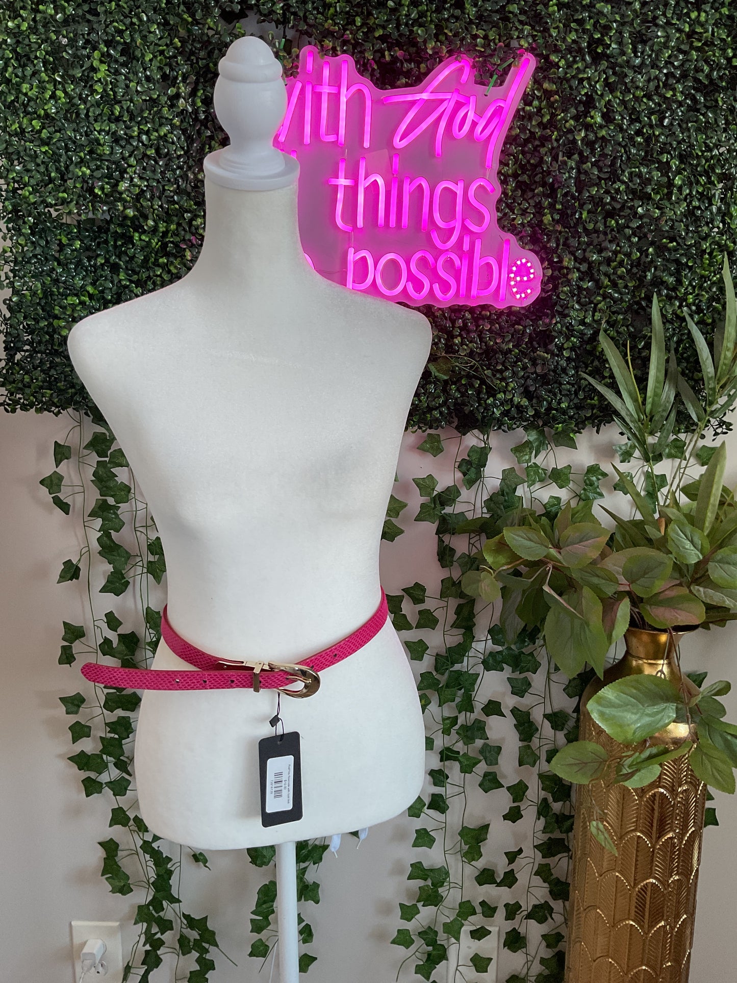 Red/Pink Reversible with Gold Belt GW