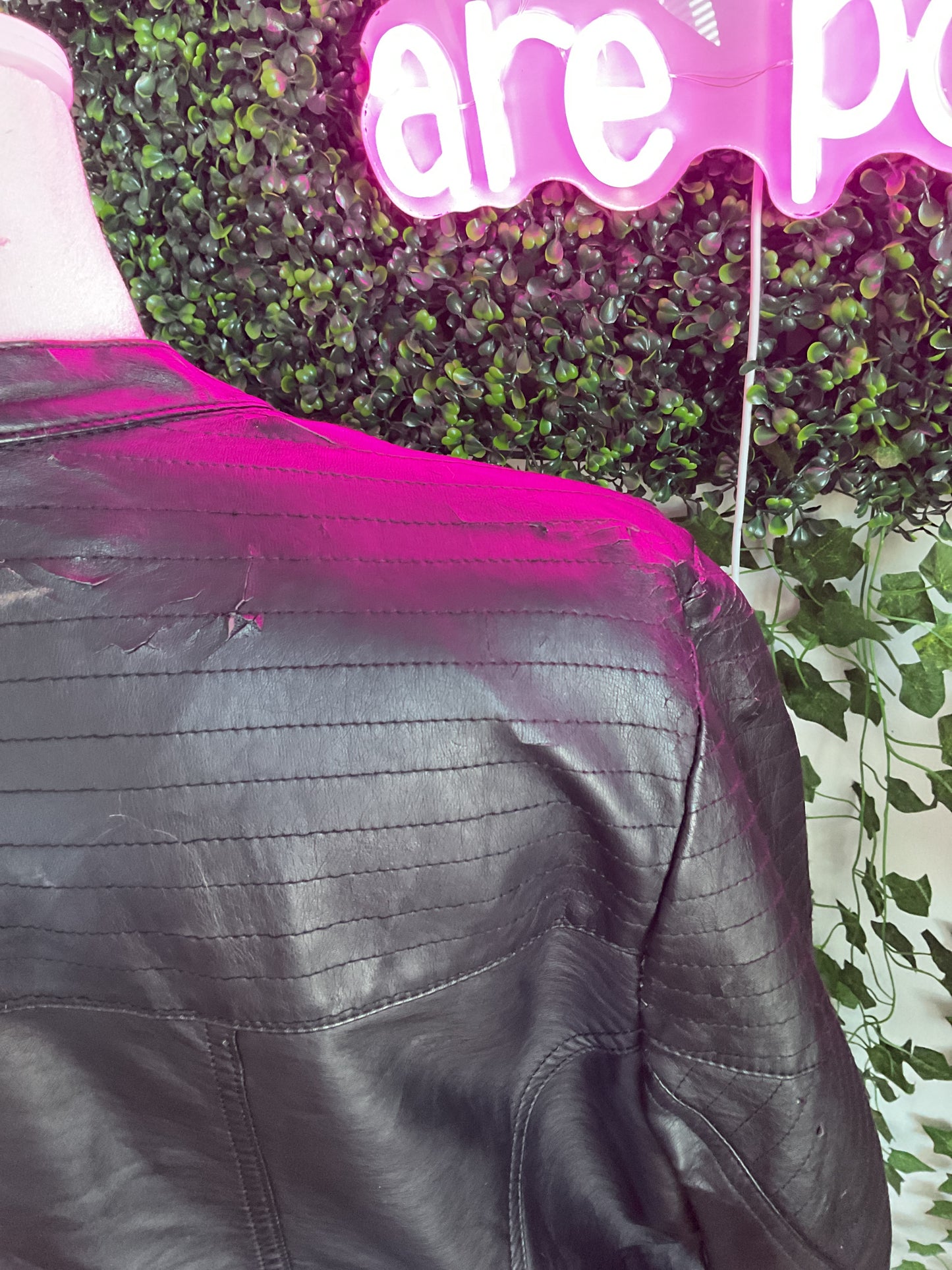 Roxy Faux Leather Jacket XL GW