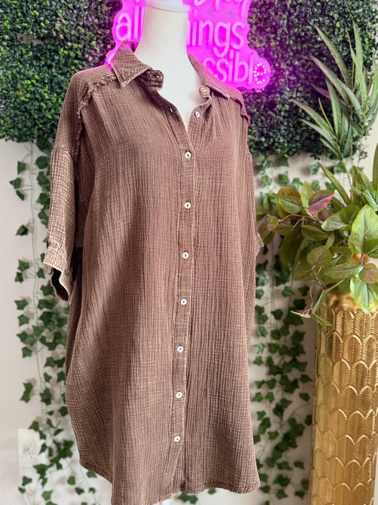 Movie Nights Tee Brown