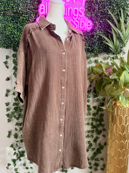 Movie Nights Tee Brown