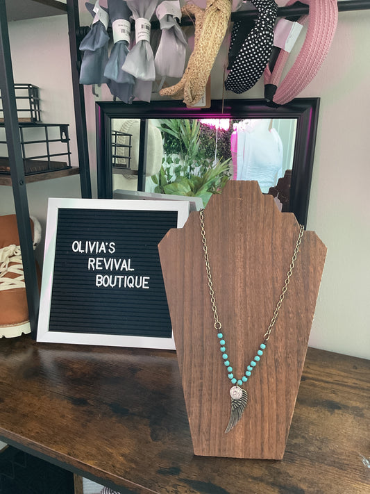 Turquoise Knotted Chain Necklace