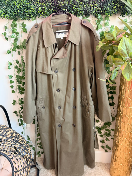 Towne London Fog Long Trenchcoat GW