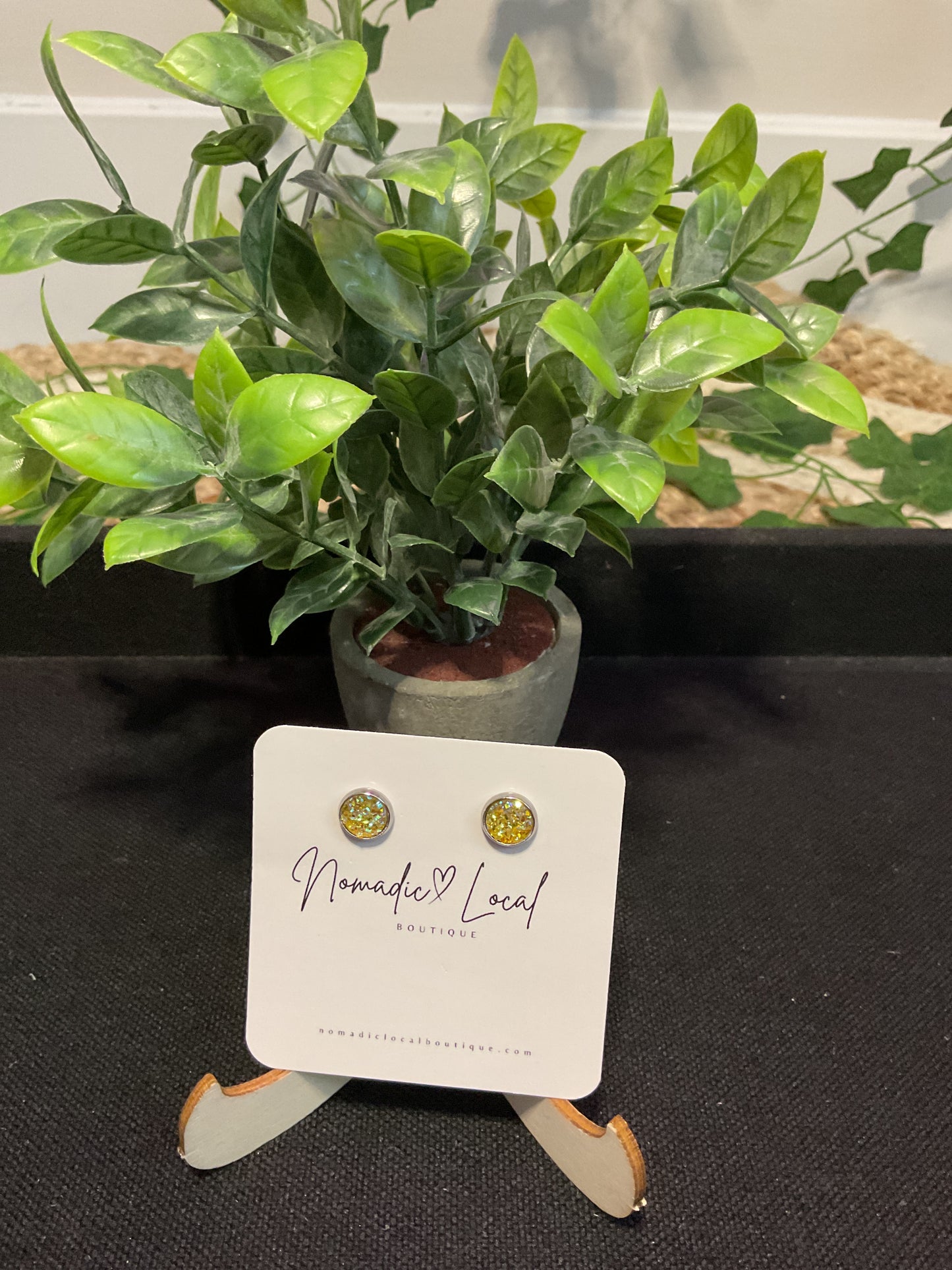 Druzy Stone Stud Earrings
