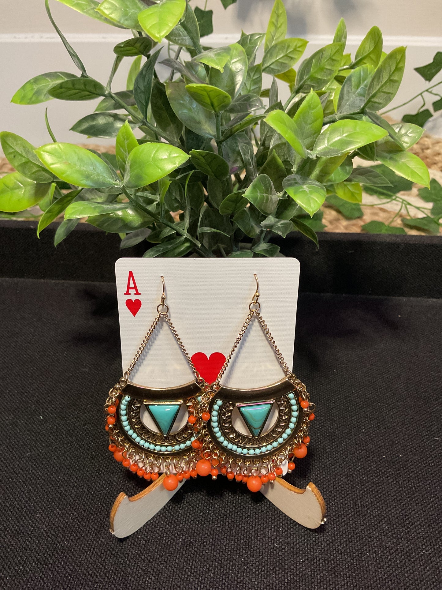 Half-Moon Chandelier Earrings