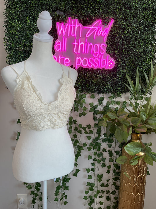 Honey Belle Bralette Off White