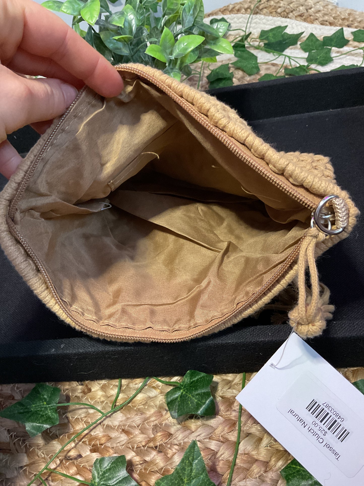 Tassel Clutch Natural