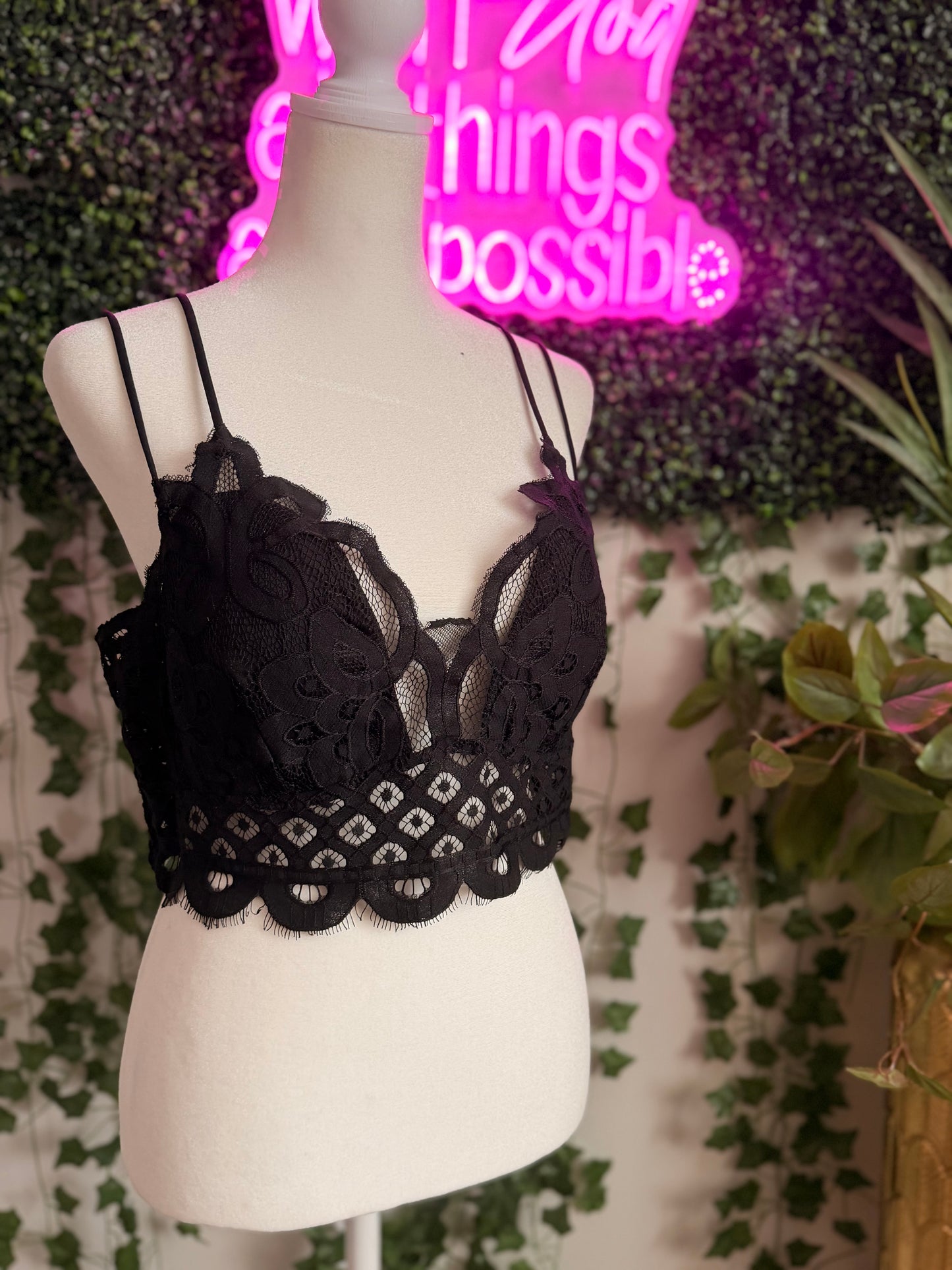 Honey Belle Bralette Black