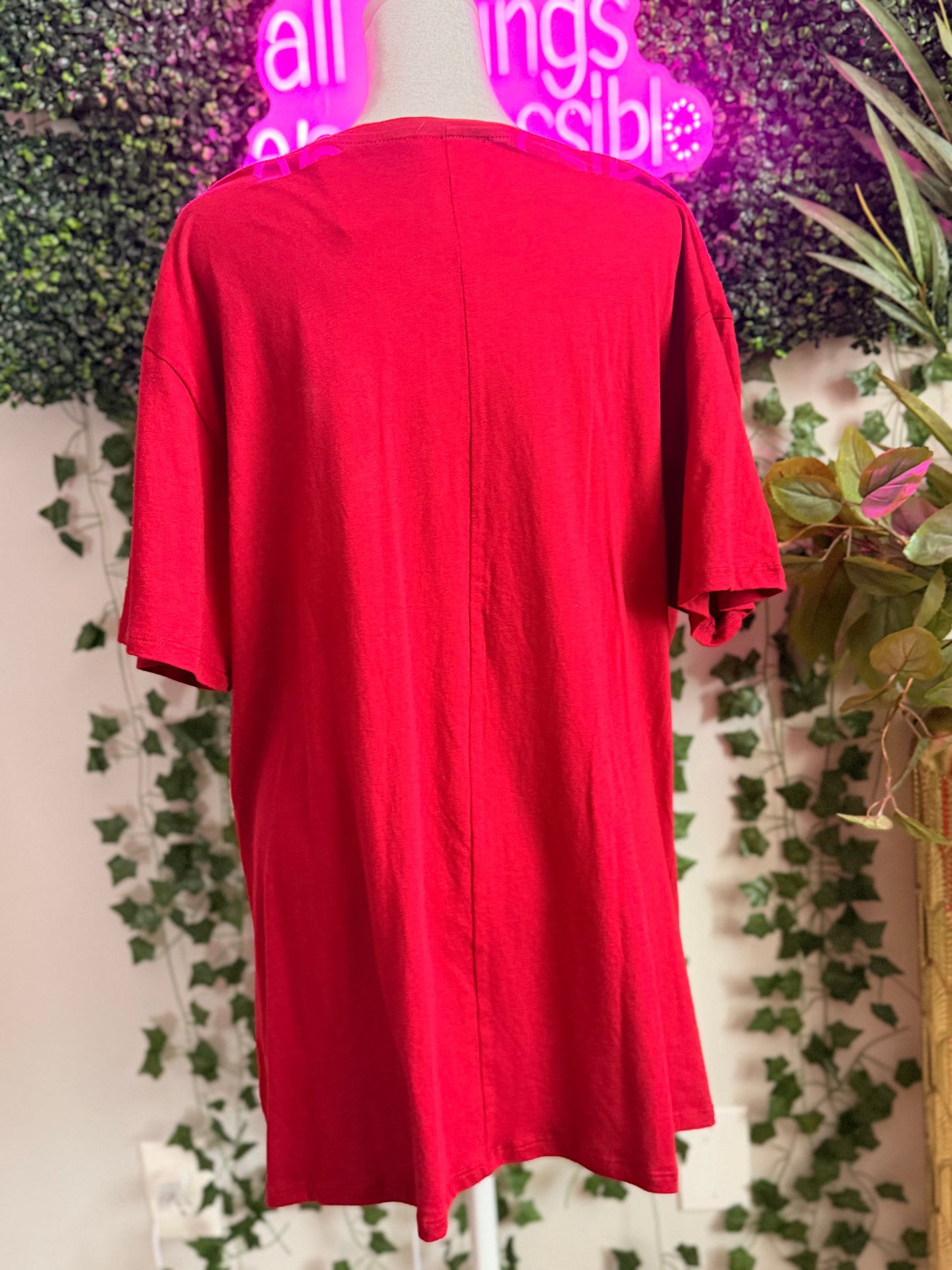 Boyfriend Tee Burgandy
