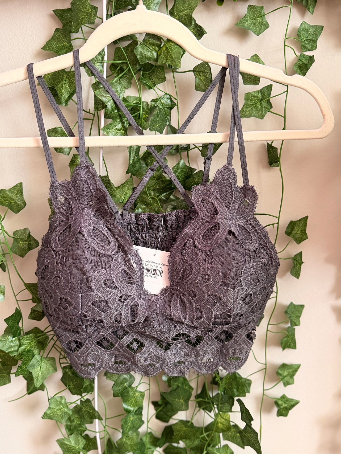 Honey Belle Bralette Charcoal