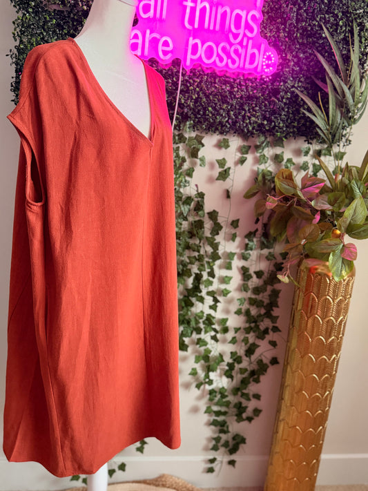 Skipping Out In Clay Dress
