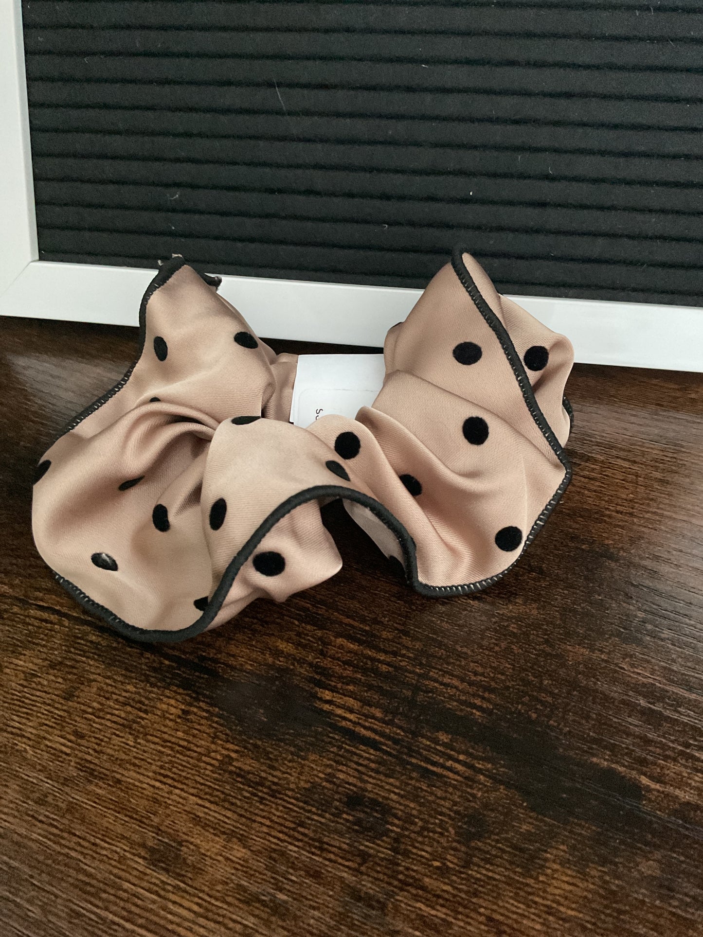 Polkadot Satin Scrunchies