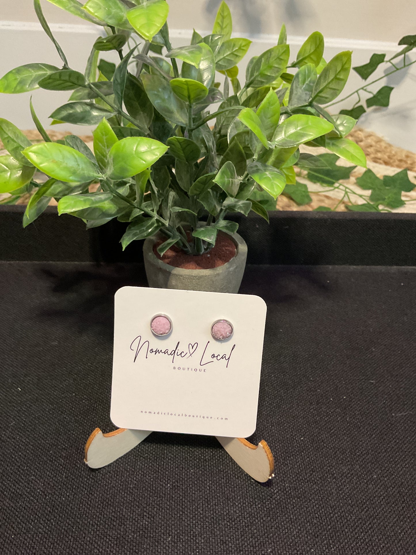 Druzy Stone Stud Earrings