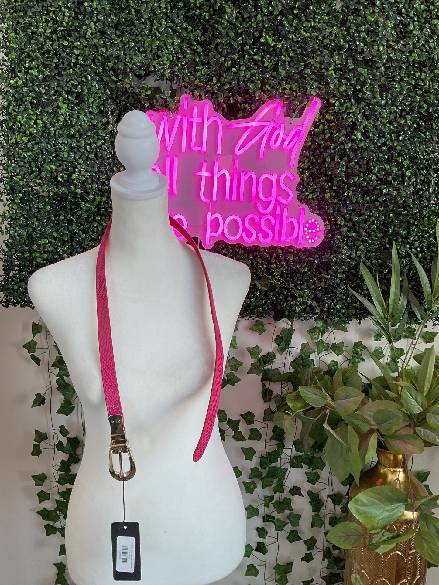 Red/Pink Reversible with Gold Belt GW