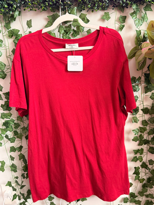 Boyfriend Tee Burgandy